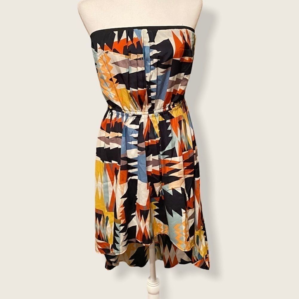 Trixxi Tube Top Dress Sz Medium High Low Geometric